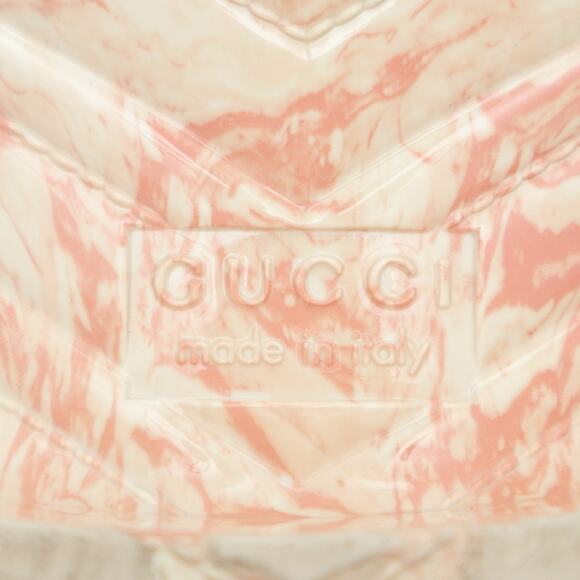 GUCCI Rubber Logo Womens Platform 20/60mm Slide Sandals Pink 37 US7 - Picture 11 of 14